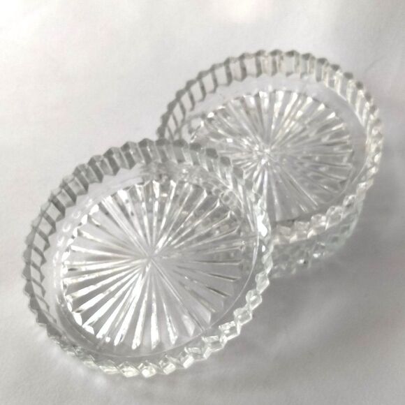 Set of 3 Glass Coasters Vintage 50s - Picture 4 of 4